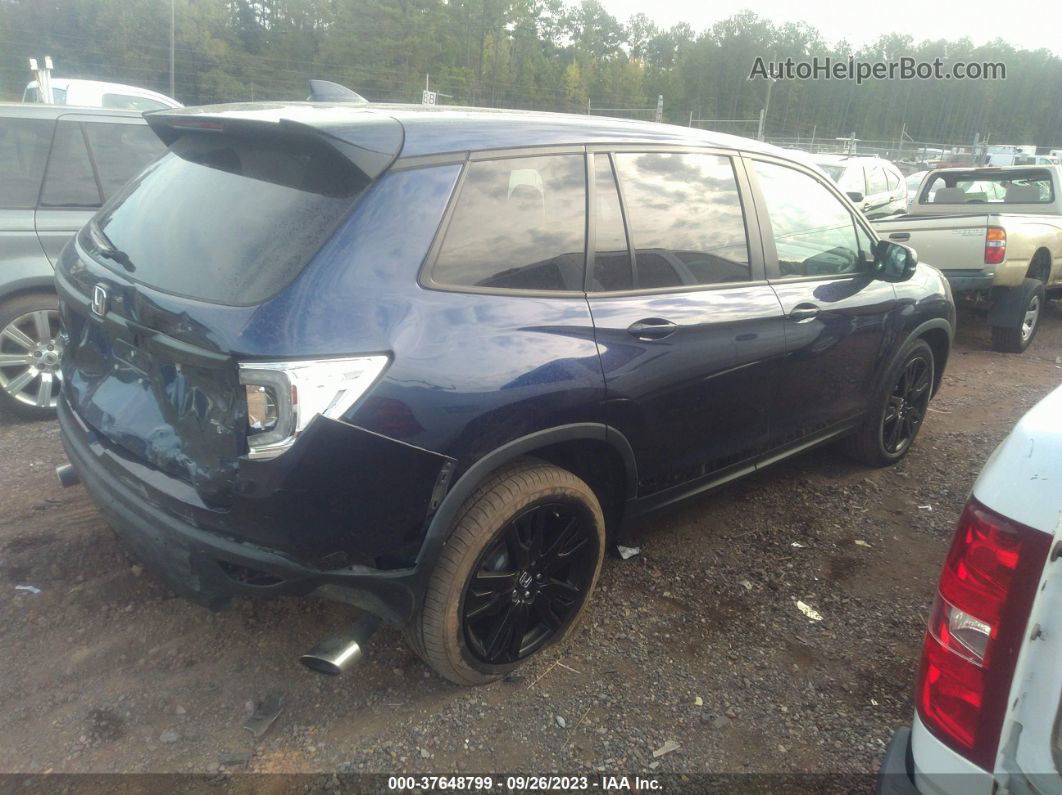 2019 Honda Passport Sport Blue vin: 5FNYF7H20KB008748