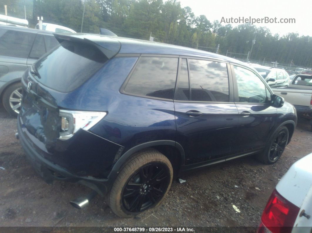 2019 Honda Passport Sport Blue vin: 5FNYF7H20KB008748