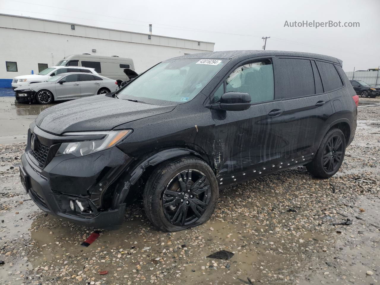 2019 Honda Passport Sport Черный vin: 5FNYF7H22KB007391