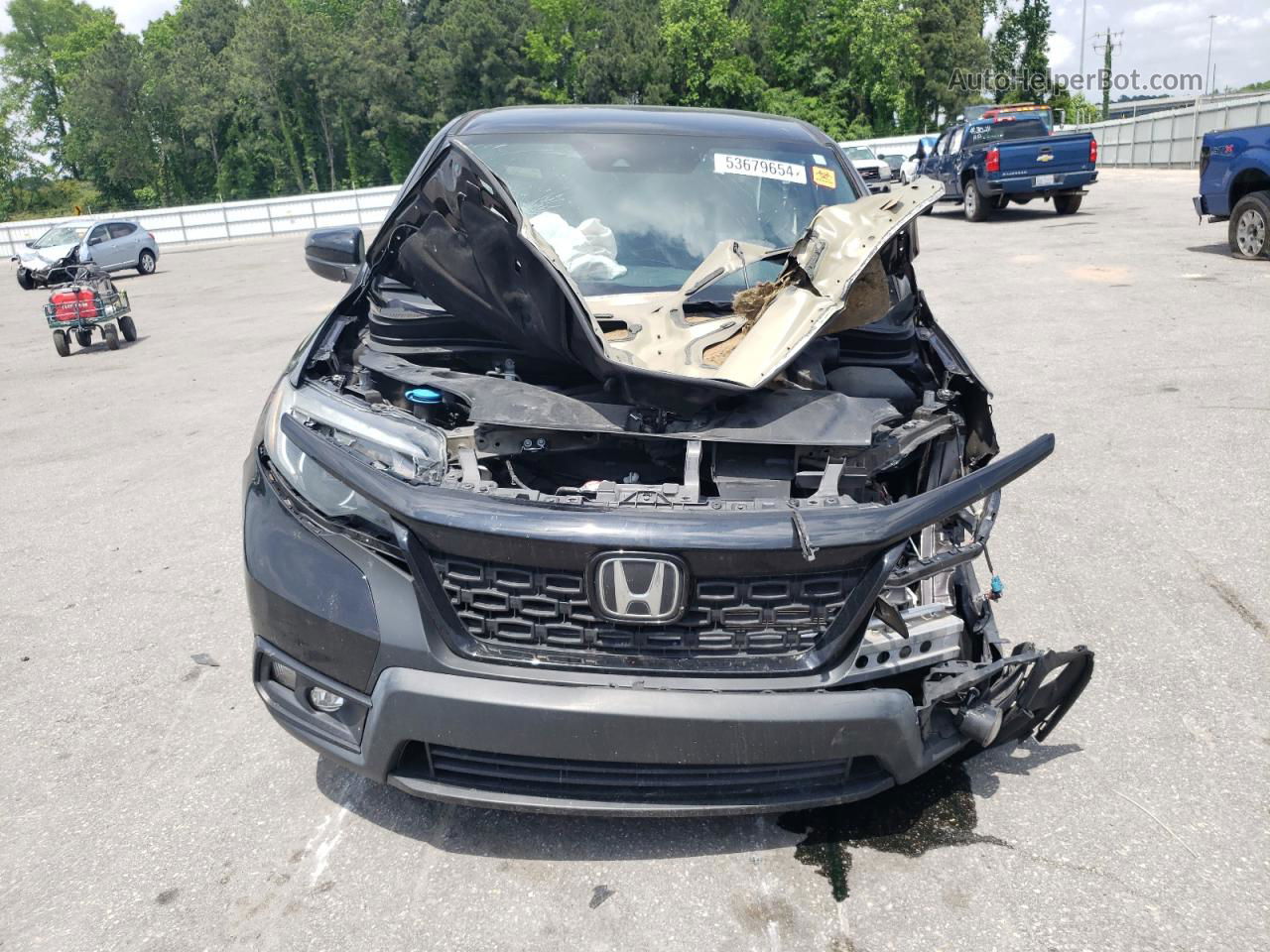 2019 Honda Passport Sport Black vin: 5FNYF7H22KB011344