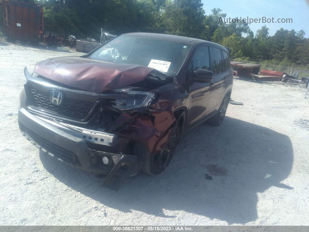 2019 Honda Passport Sport Maroon vin: 5FNYF7H23KB010168