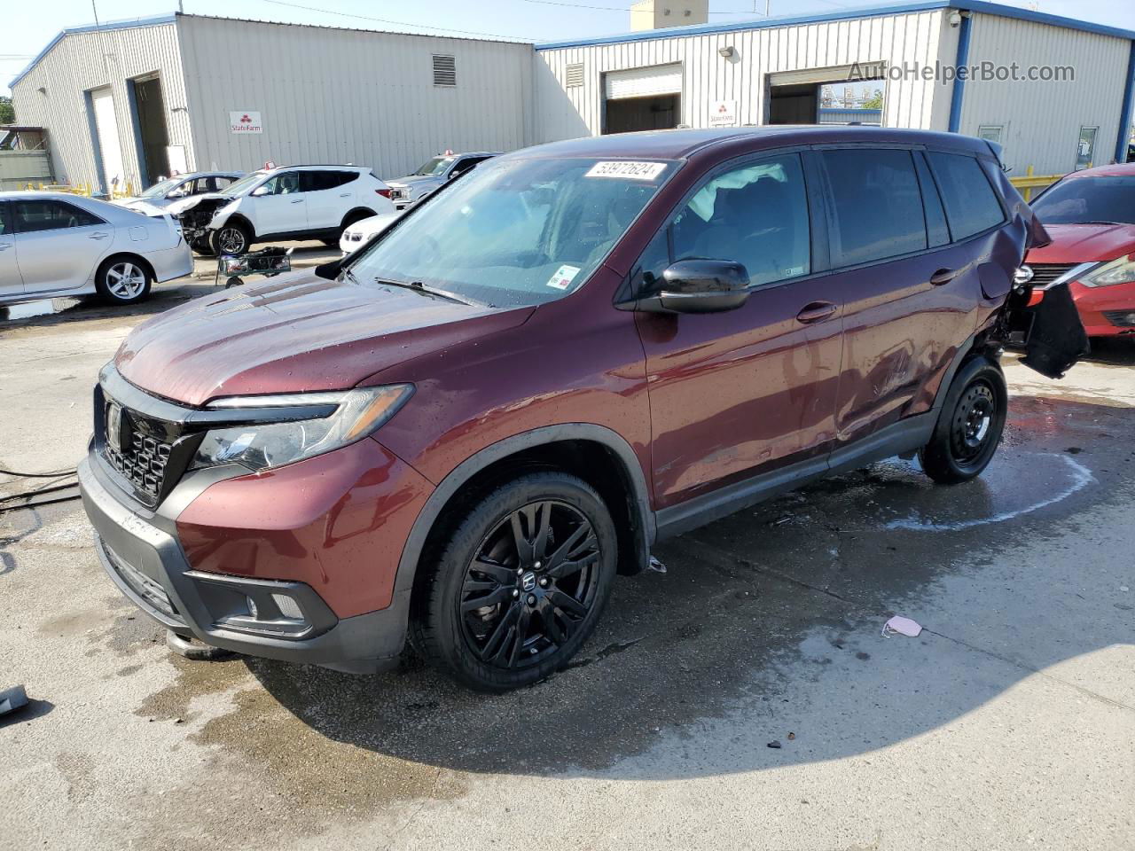 2019 Honda Passport Sport Brown vin: 5FNYF7H24KB003097