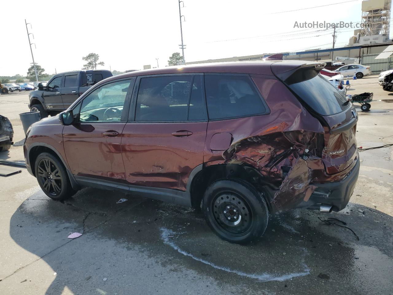 2019 Honda Passport Sport Brown vin: 5FNYF7H24KB003097