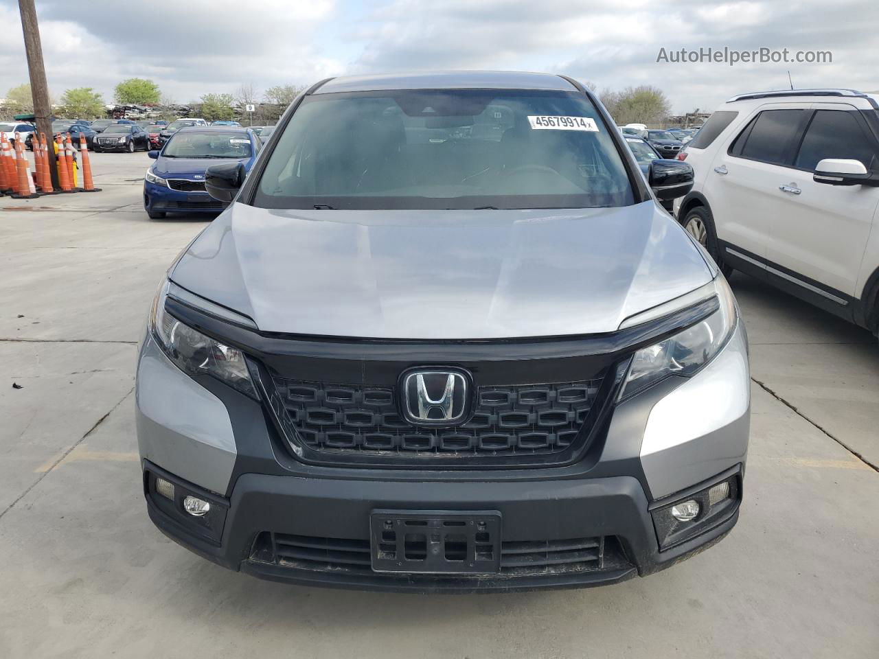 2019 Honda Passport Sport Серый vin: 5FNYF7H24KB009207