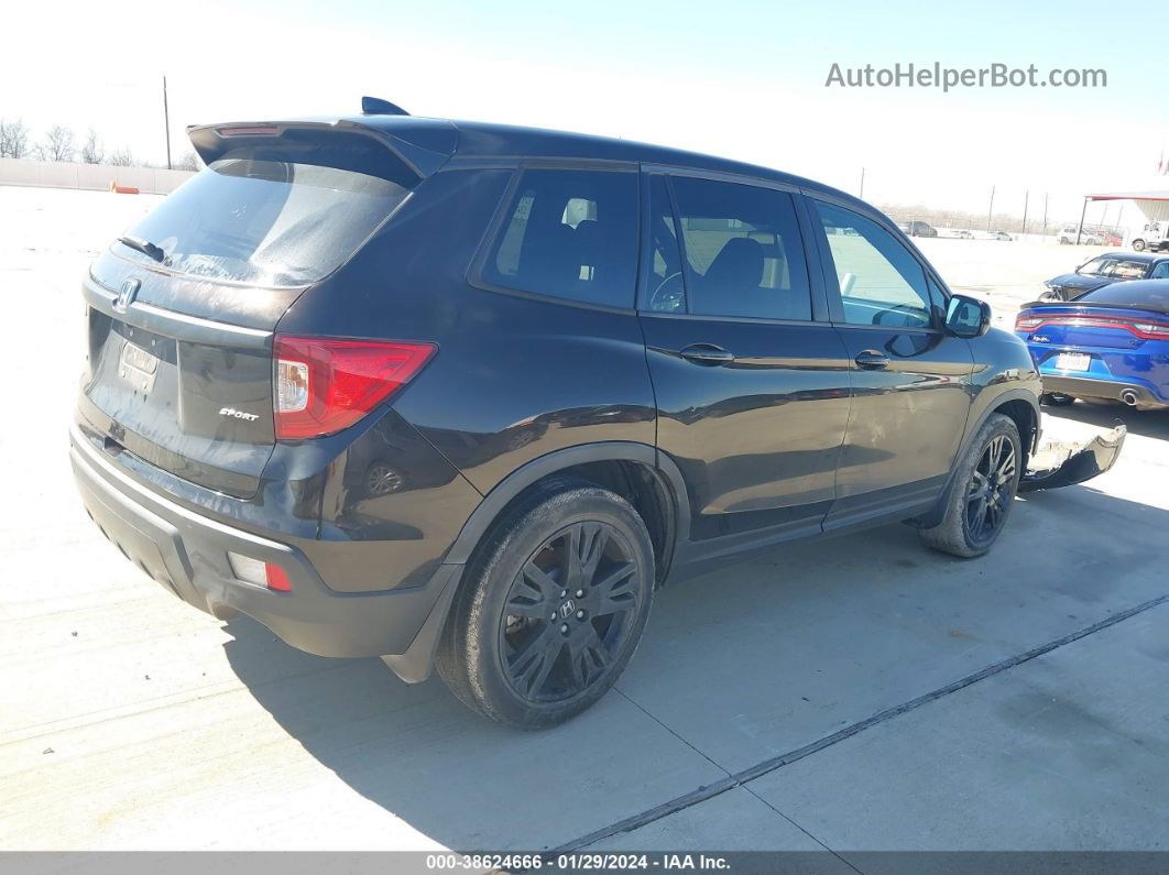 2019 Honda Passport Sport Black vin: 5FNYF7H25KB005277