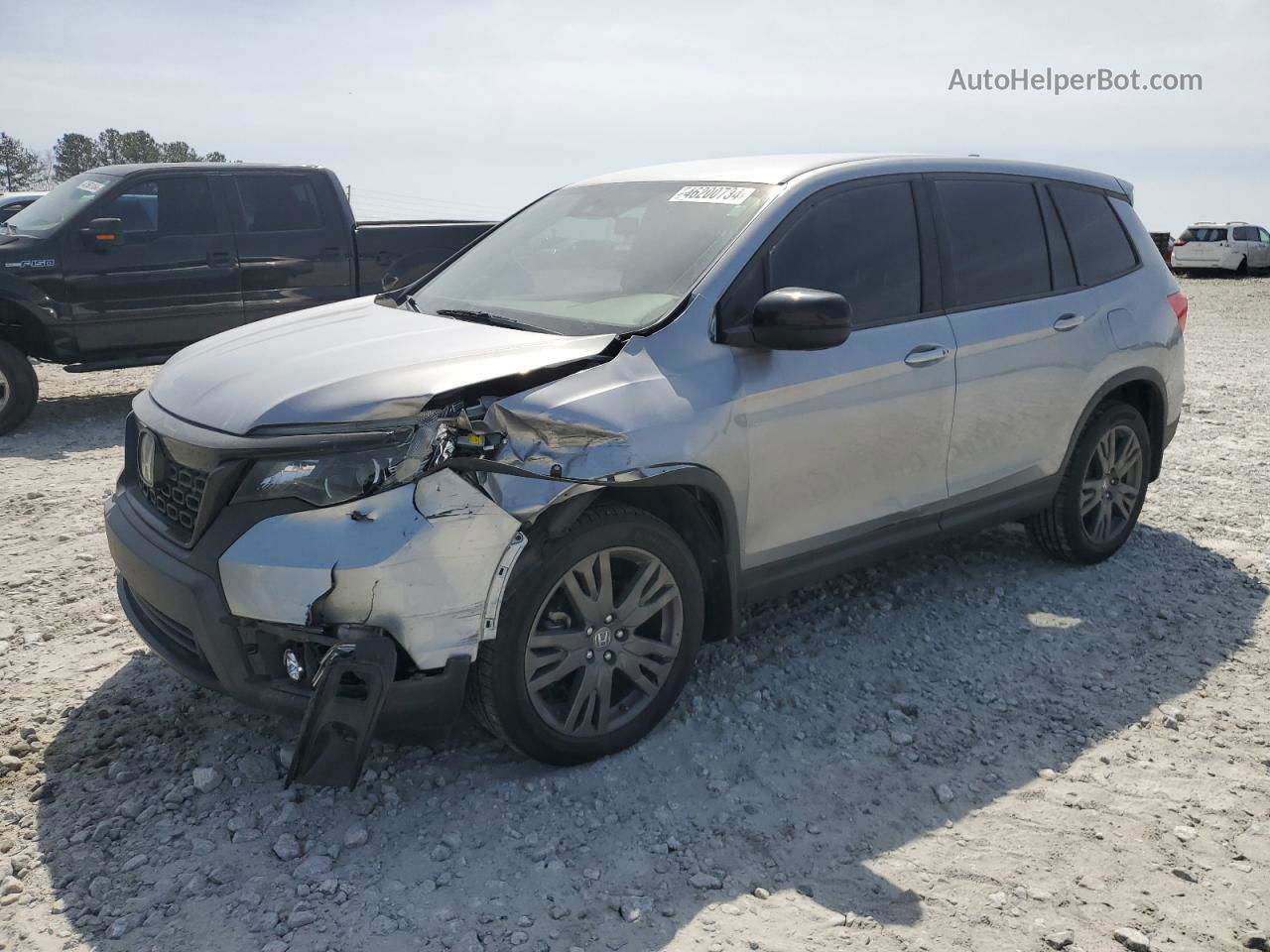 2019 Honda Passport Sport Silver vin: 5FNYF7H26KB005286