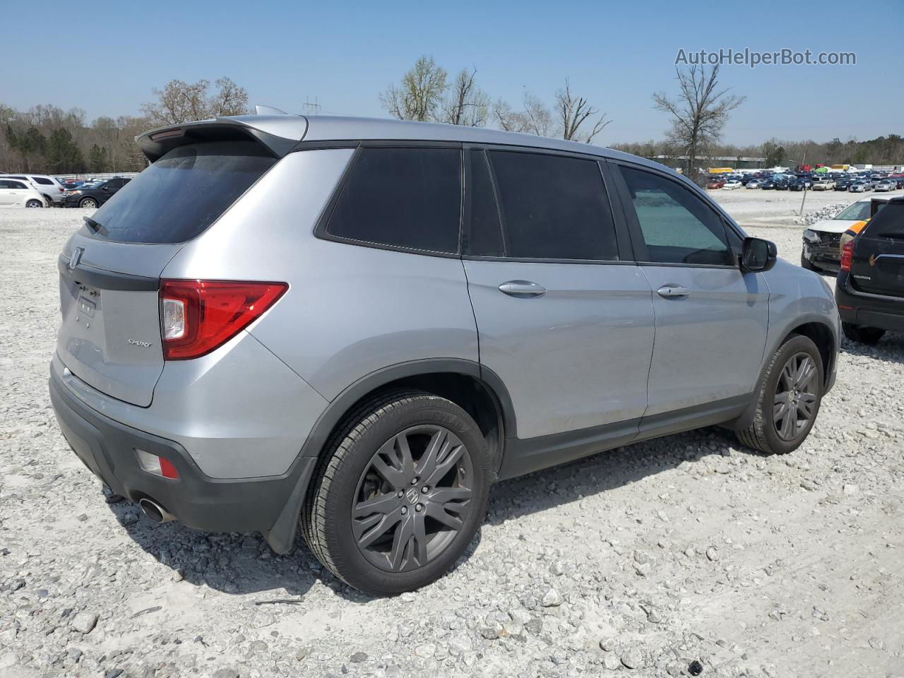 2019 Honda Passport Sport Silver vin: 5FNYF7H26KB005286