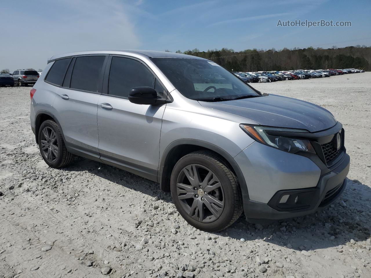 2019 Honda Passport Sport Серебряный vin: 5FNYF7H26KB005286