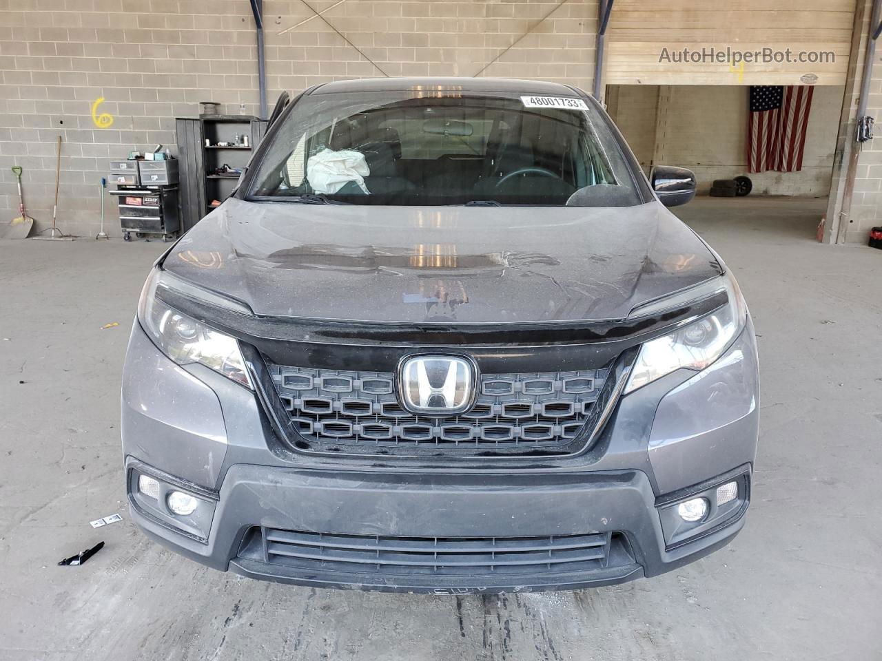 2019 Honda Passport Sport Gray vin: 5FNYF7H26KB007703