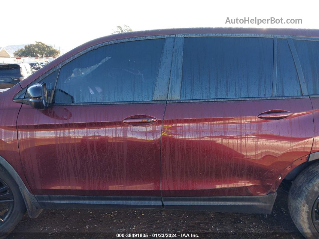 2019 Honda Passport Sport Burgundy vin: 5FNYF7H27KB007497