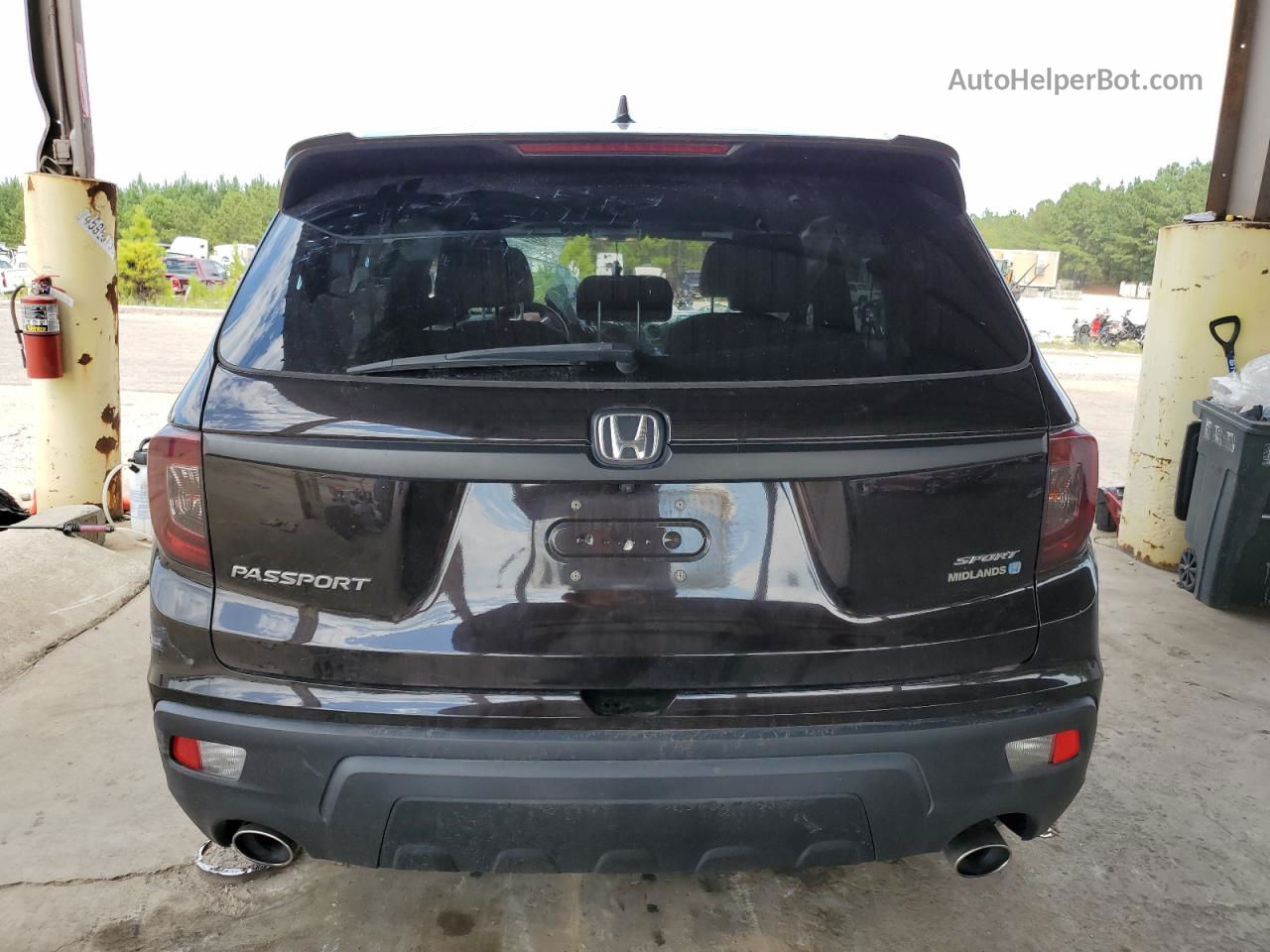 2019 Honda Passport Sport Черный vin: 5FNYF7H28KB007136