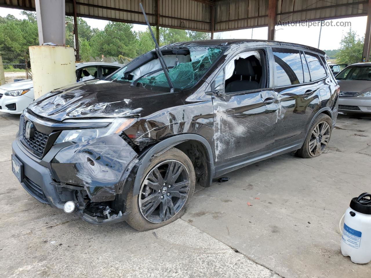 2019 Honda Passport Sport Black vin: 5FNYF7H28KB007136