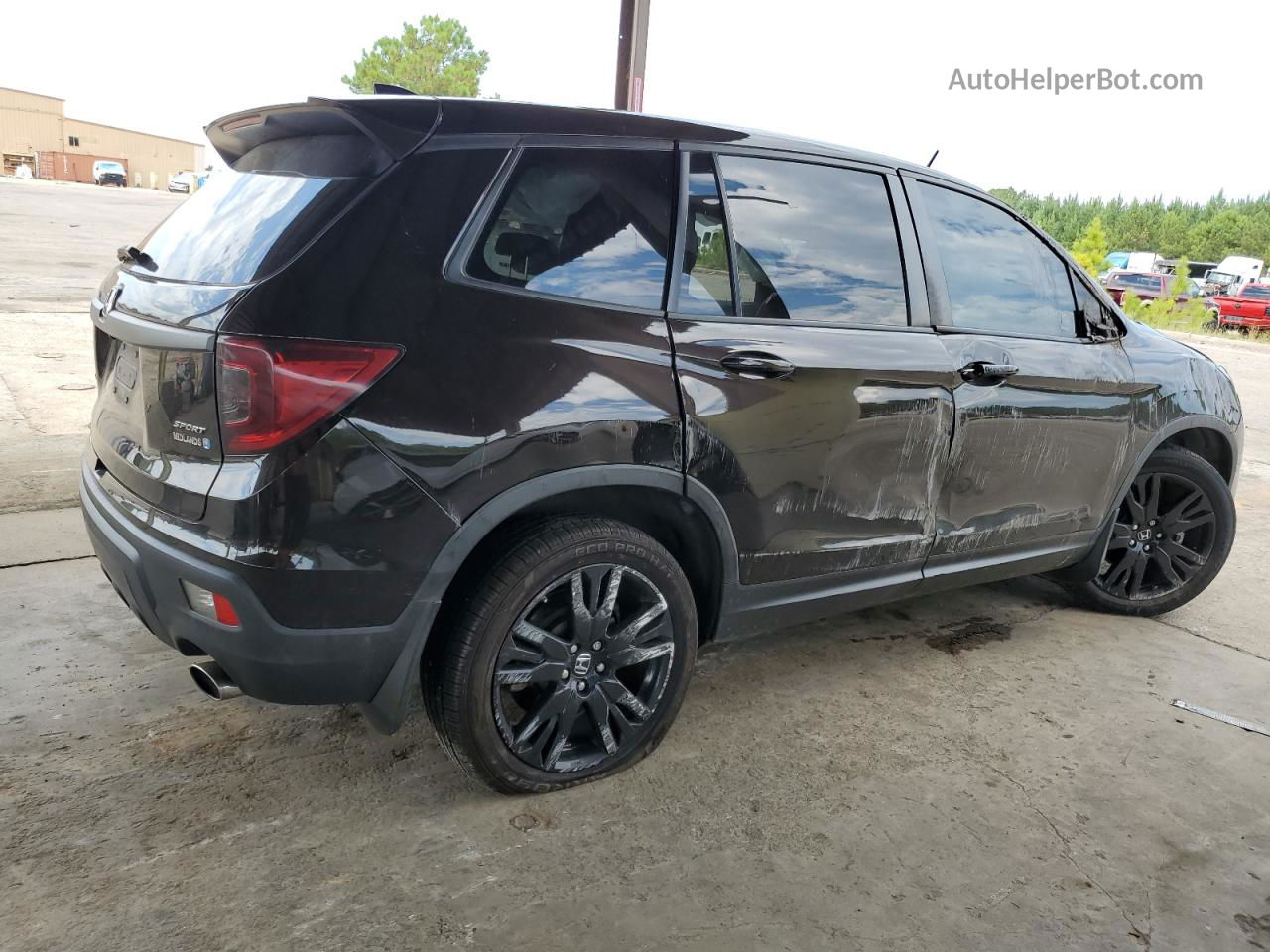 2019 Honda Passport Sport Черный vin: 5FNYF7H28KB007136