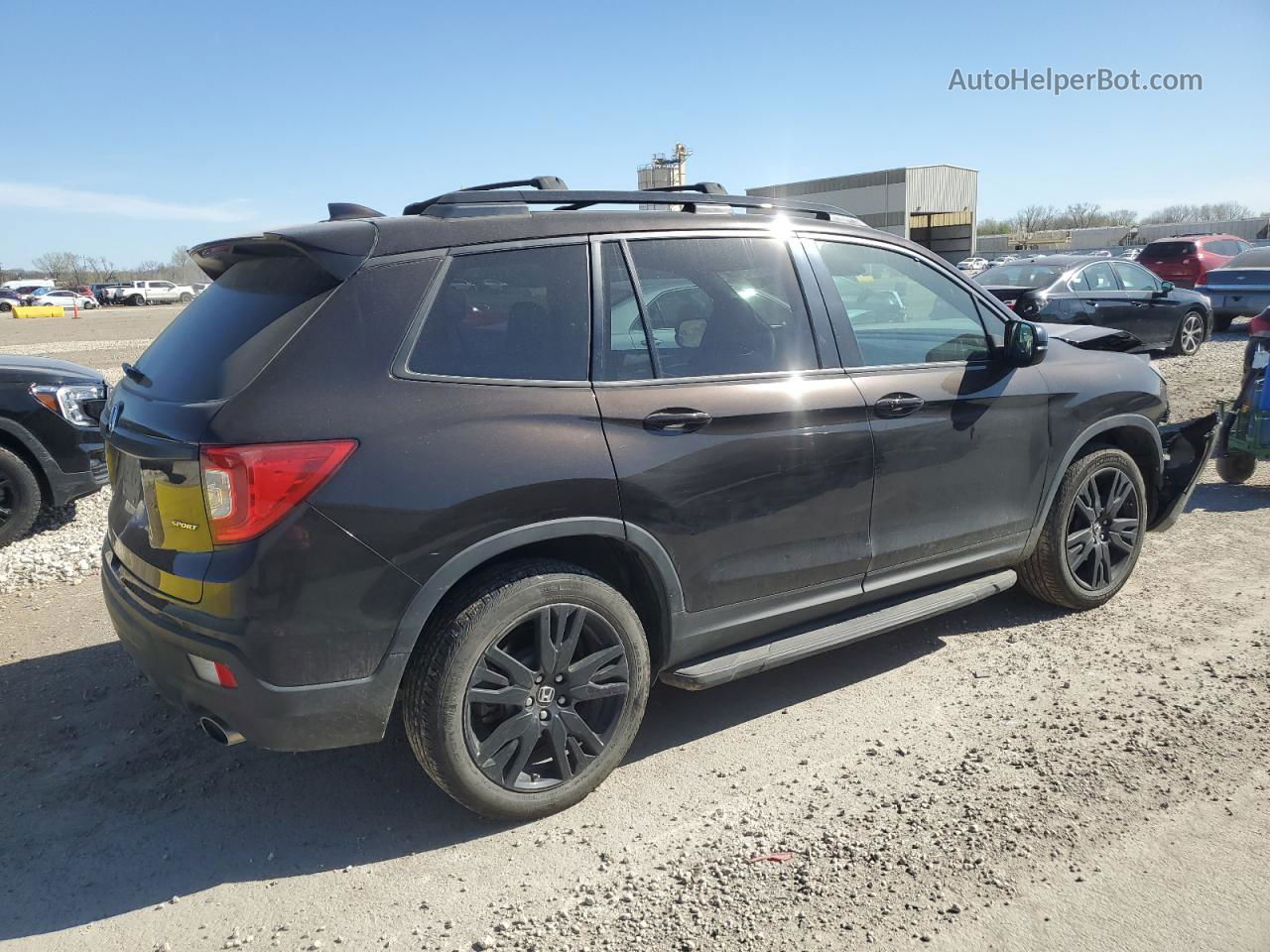 2019 Honda Passport Sport Черный vin: 5FNYF7H28KB009873