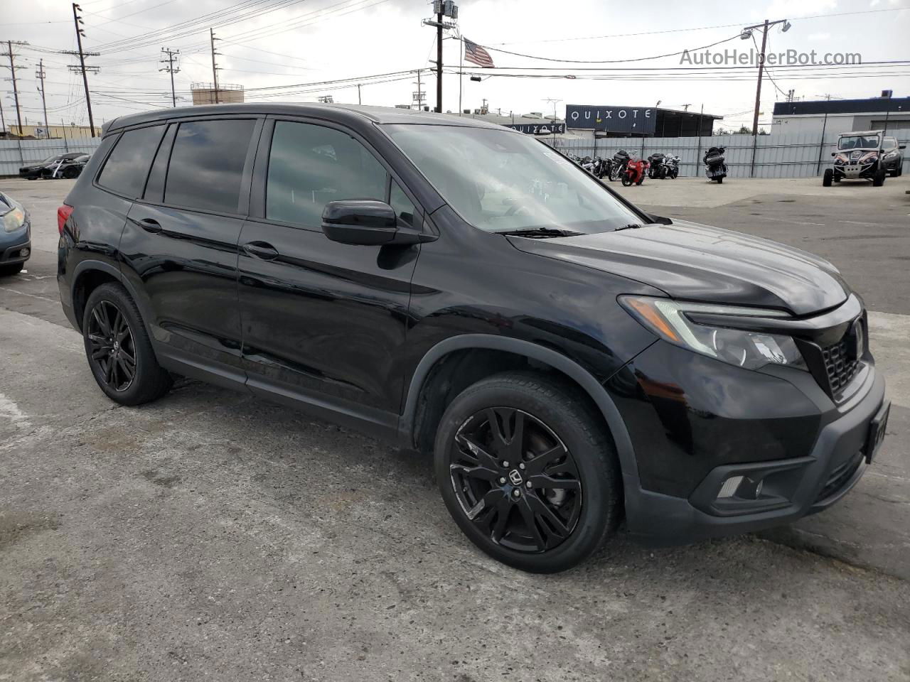 2019 Honda Passport Sport Черный vin: 5FNYF7H29KB001586