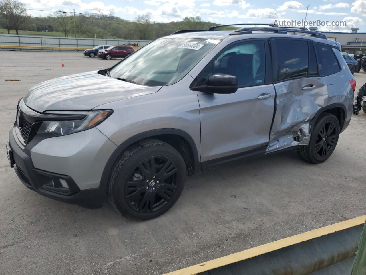 2019 Honda Passport Sport Серебряный vin: 5FNYF7H29KB005282