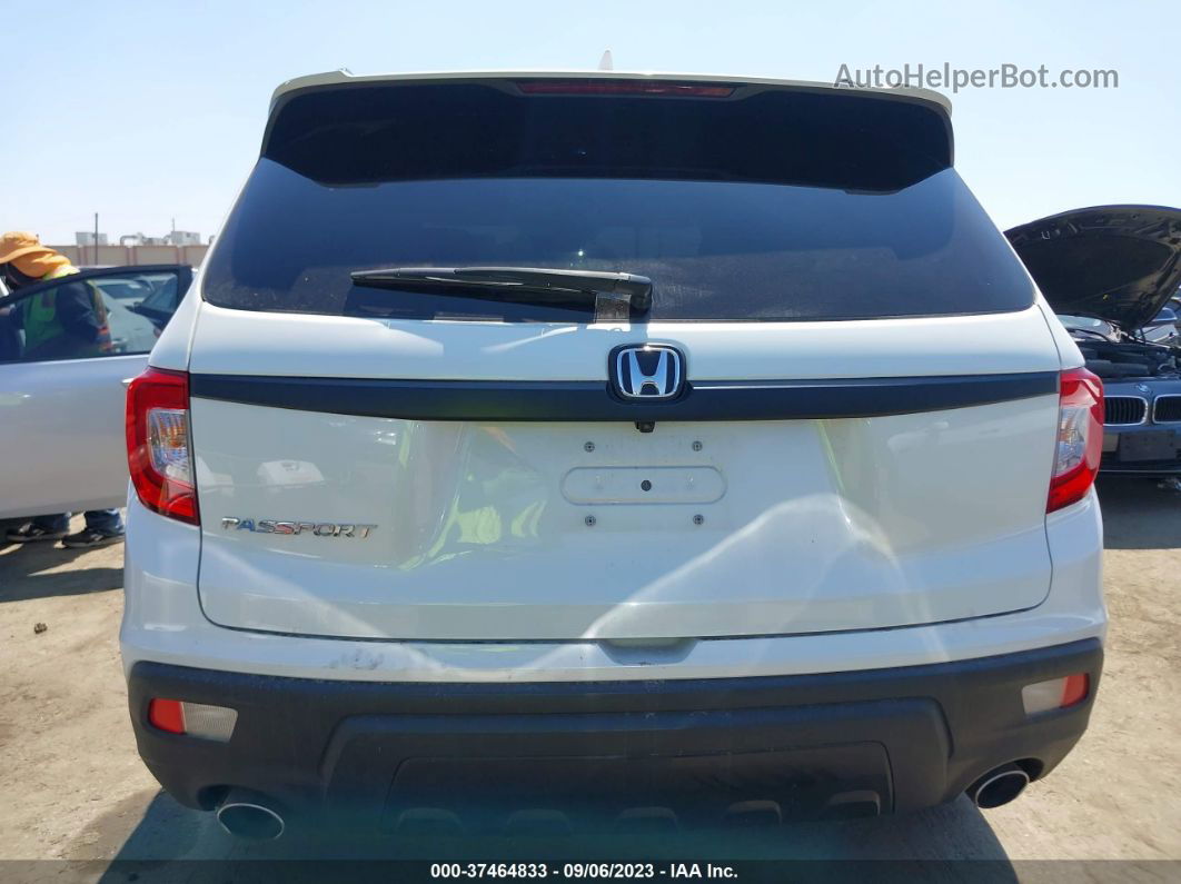 2019 Honda Passport Ex-l White vin: 5FNYF7H50KB000255