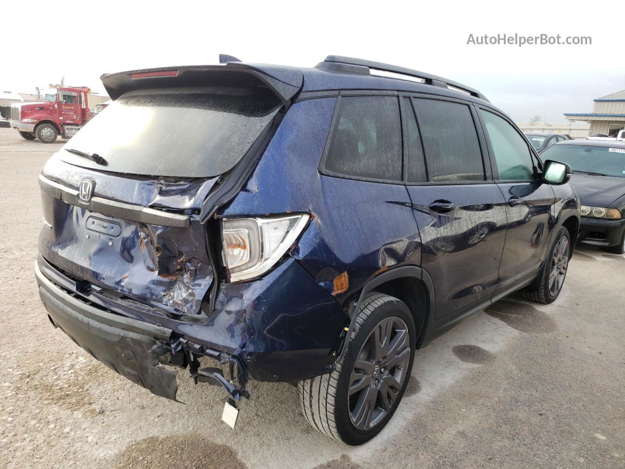 2019 Honda Passport Exl Blue vin: 5FNYF7H53KB004963