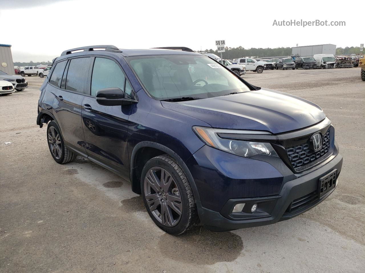 2019 Honda Passport Exl Blue vin: 5FNYF7H53KB004963