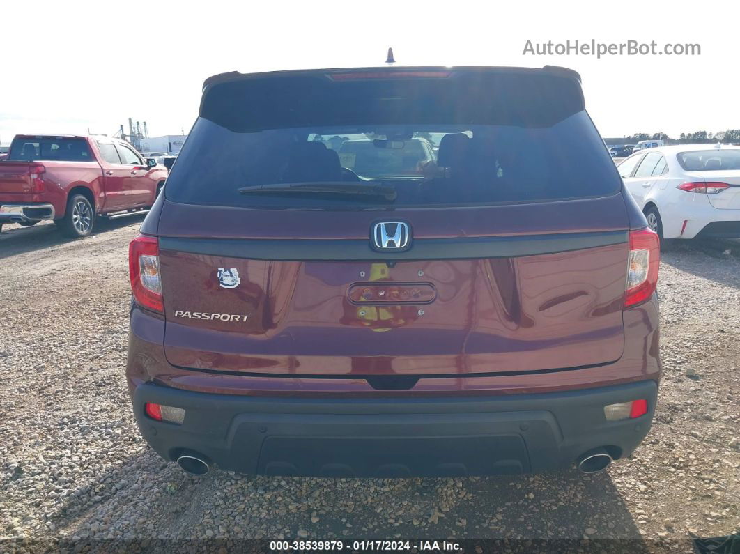 2019 Honda Passport Ex-l Maroon vin: 5FNYF7H53KB006051