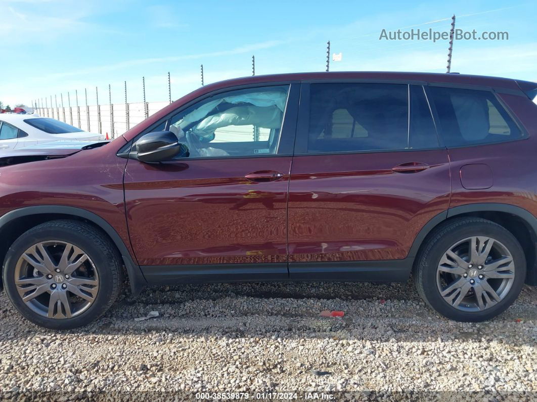 2019 Honda Passport Ex-l Maroon vin: 5FNYF7H53KB006051