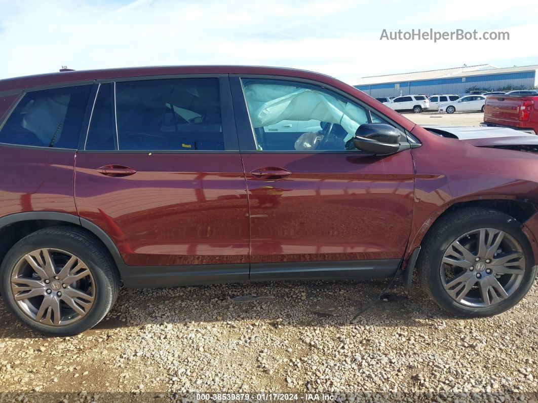 2019 Honda Passport Ex-l Maroon vin: 5FNYF7H53KB006051