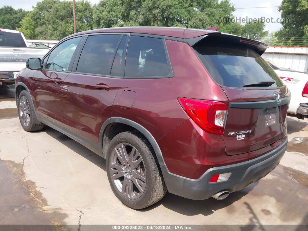 2019 Honda Passport Ex-l Maroon vin: 5FNYF7H54KB007760