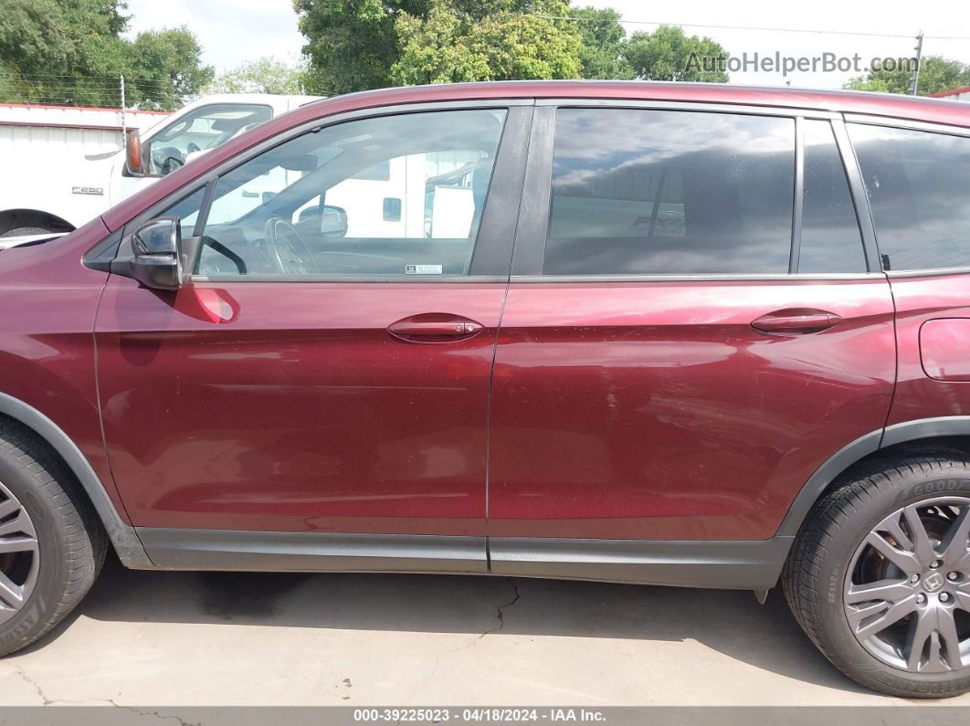 2019 Honda Passport Ex-l Maroon vin: 5FNYF7H54KB007760