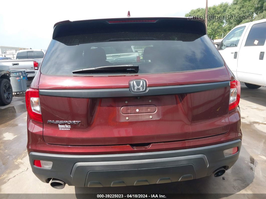 2019 Honda Passport Ex-l Maroon vin: 5FNYF7H54KB007760