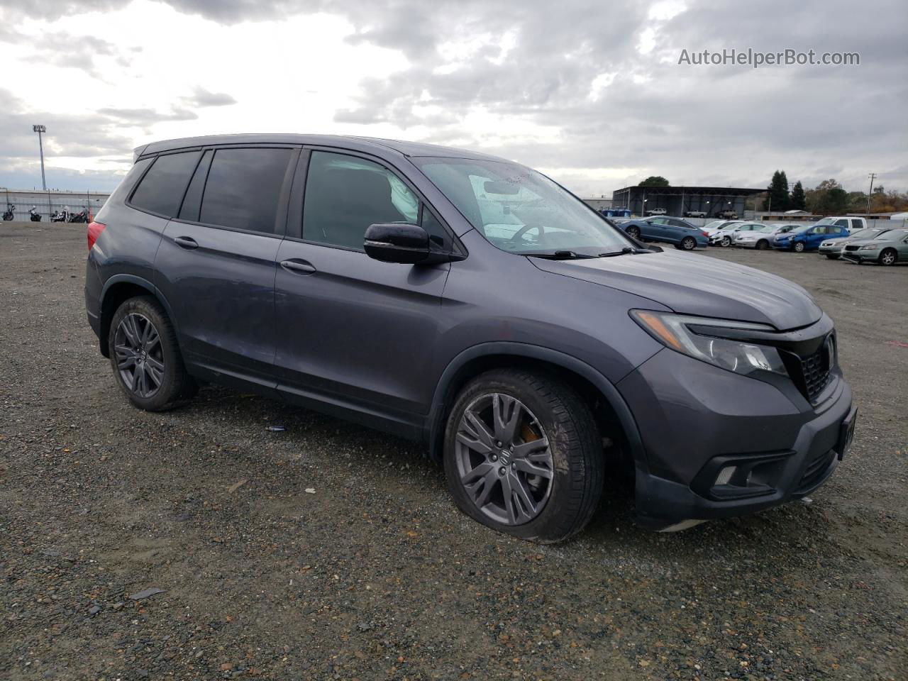 2019 Honda Passport Exl Gray vin: 5FNYF7H55KB010215