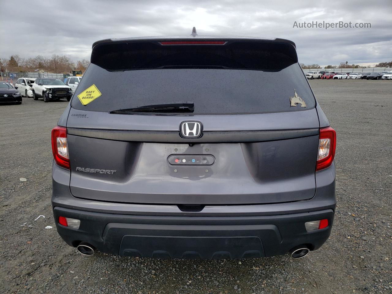 2019 Honda Passport Exl Gray vin: 5FNYF7H55KB010215