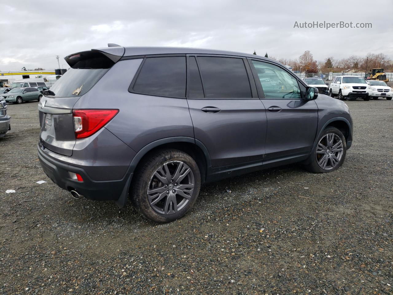 2019 Honda Passport Exl Gray vin: 5FNYF7H55KB010215