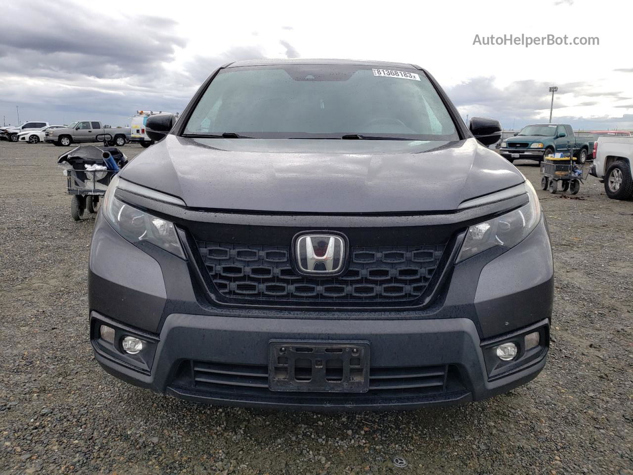 2019 Honda Passport Exl Серый vin: 5FNYF7H55KB010215