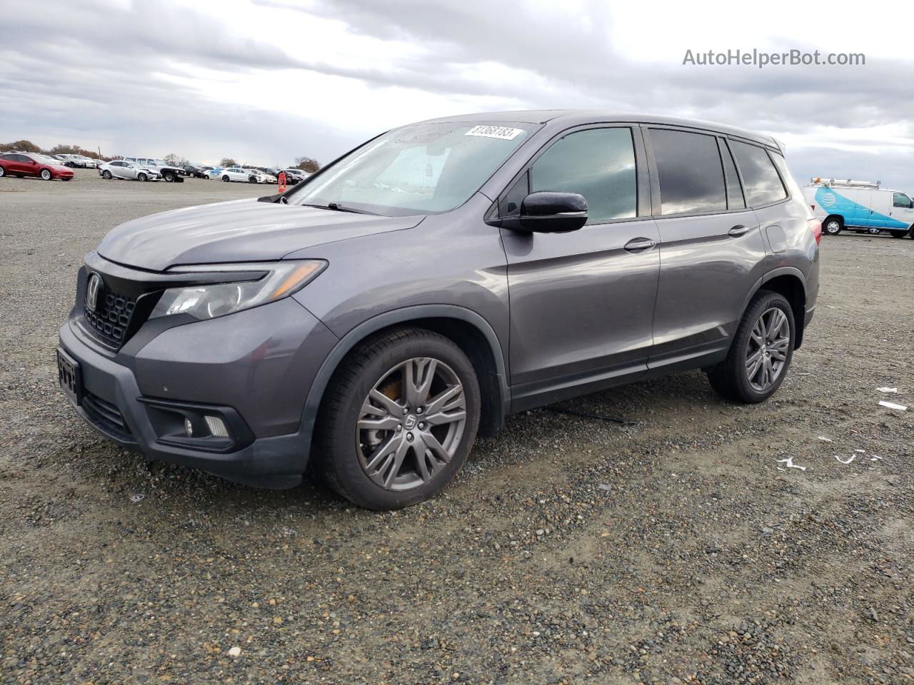 2019 Honda Passport Exl Серый vin: 5FNYF7H55KB010215