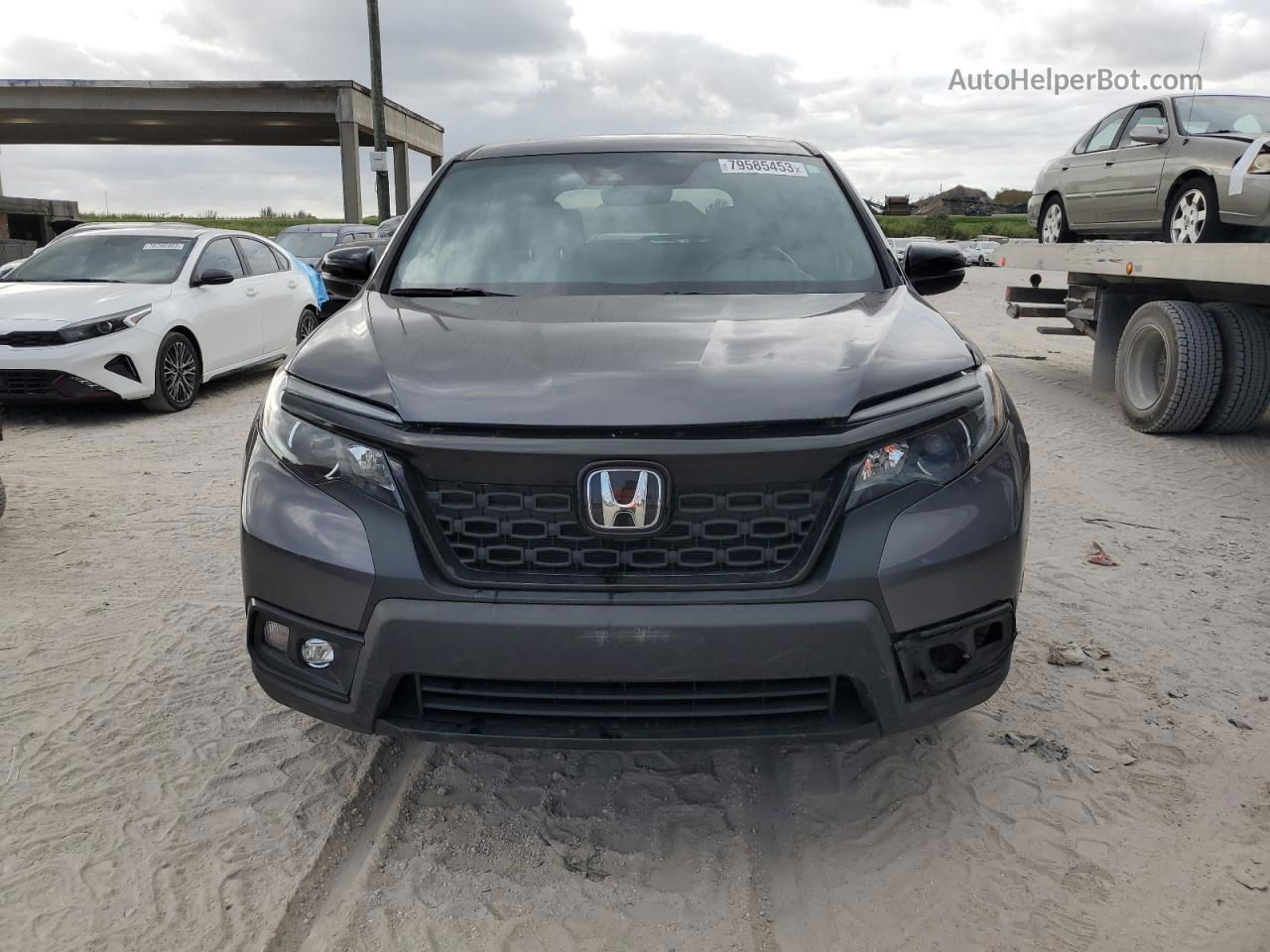 2019 Honda Passport Exl Gray vin: 5FNYF7H57KB008434