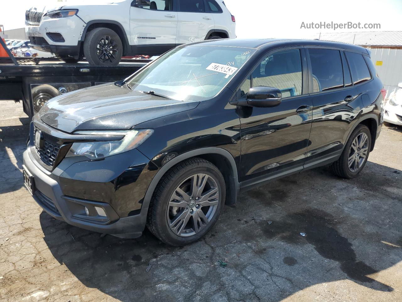 2019 Honda Passport Exl Черный vin: 5FNYF7H58KB007647