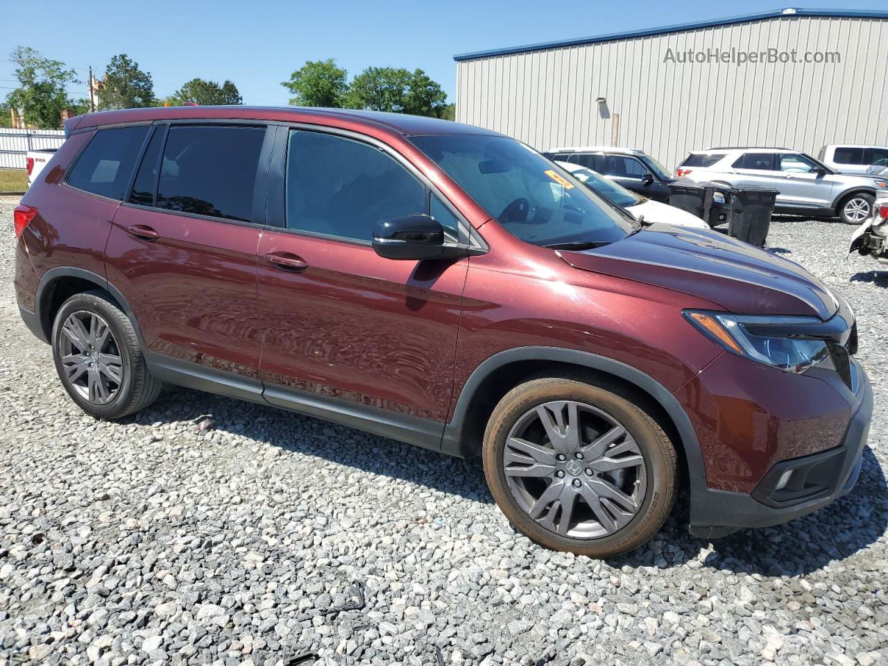 2019 Honda Passport Exl Темно-бордовый vin: 5FNYF7H58KB009947