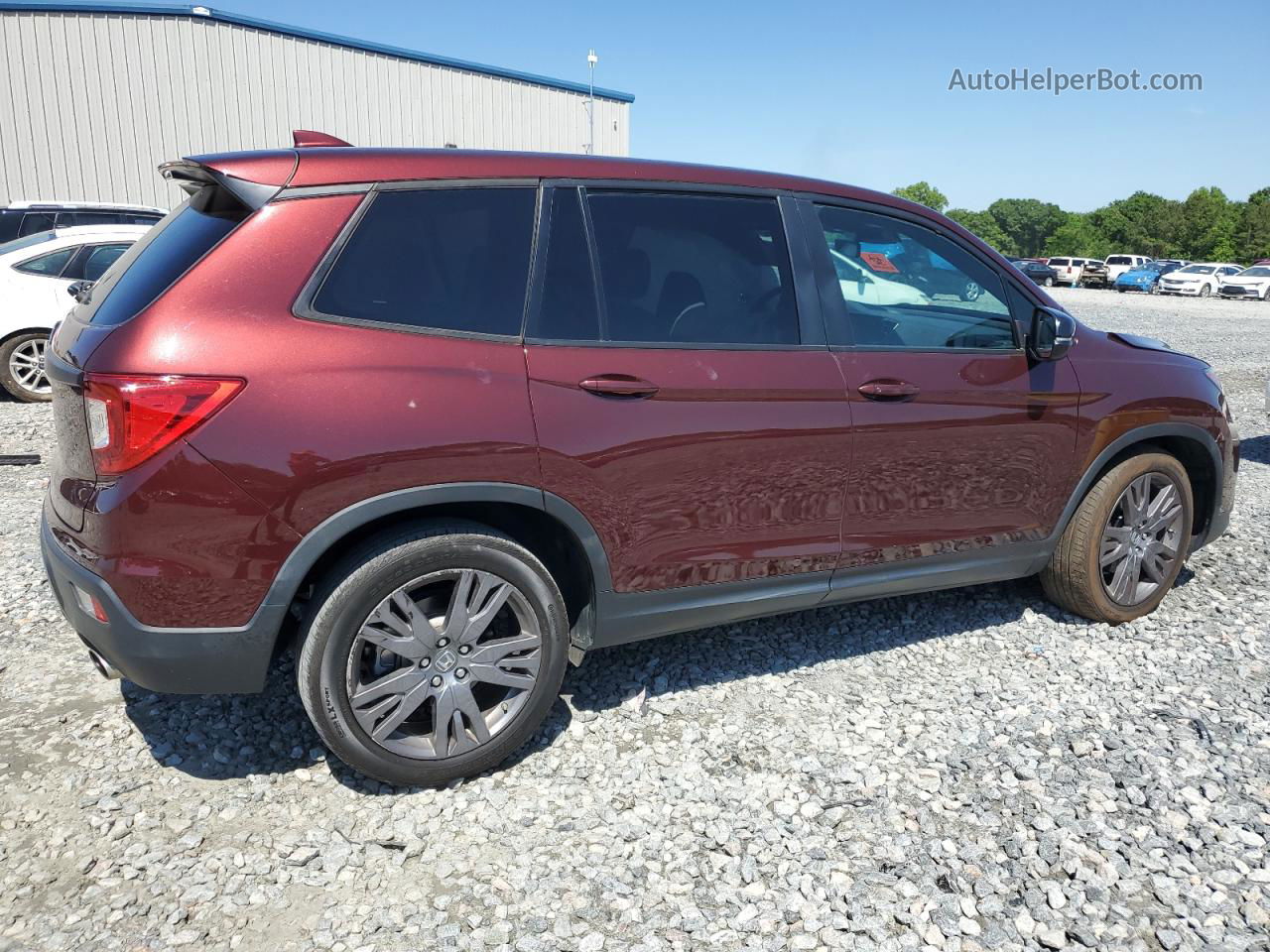 2019 Honda Passport Exl Темно-бордовый vin: 5FNYF7H58KB009947