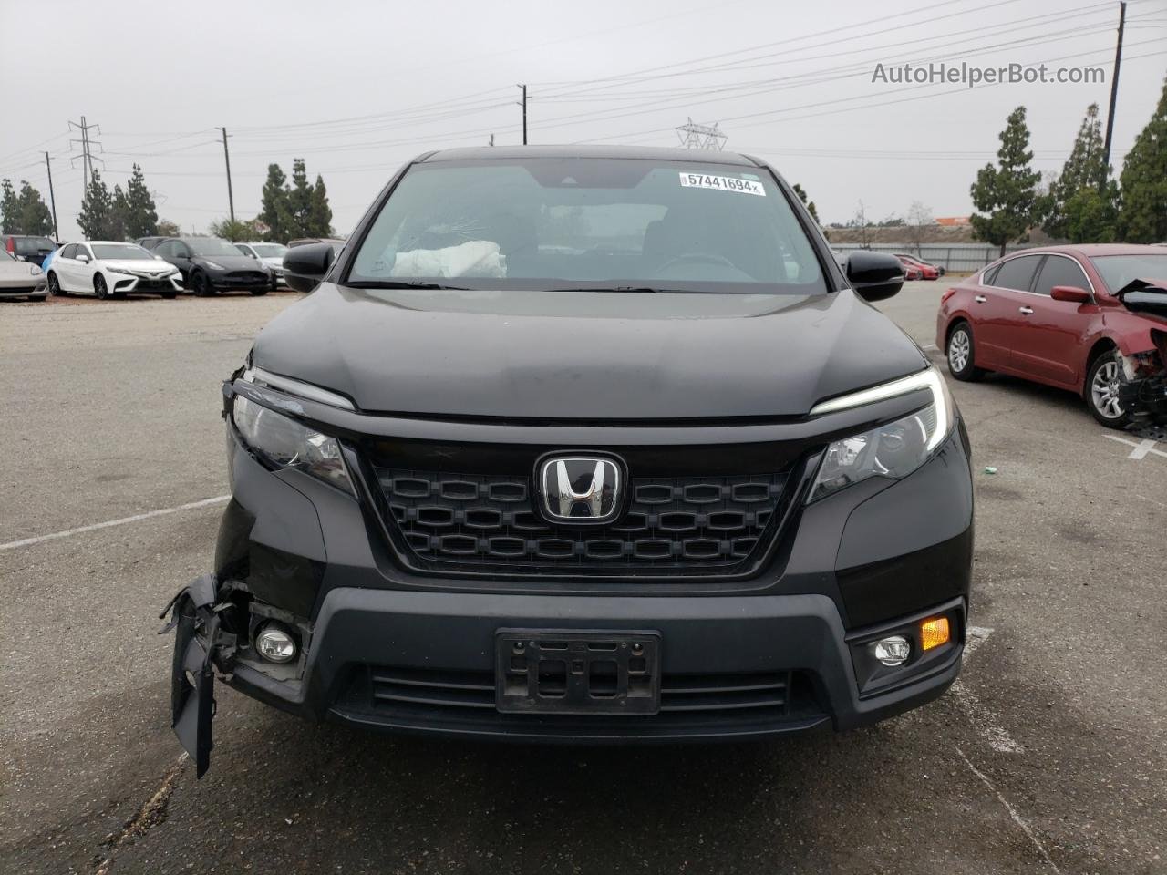 2019 Honda Passport Exl Black vin: 5FNYF7H58KB011620