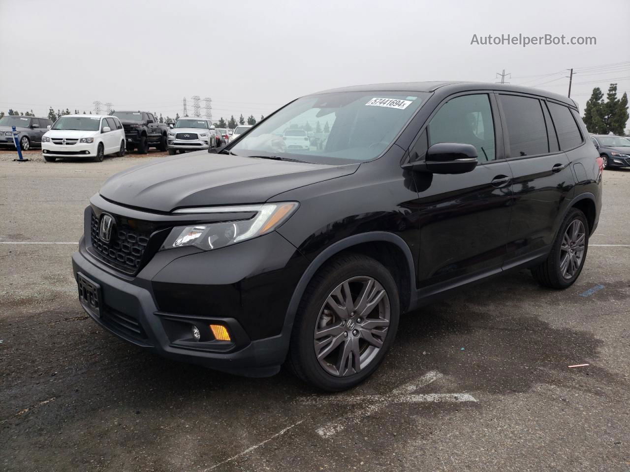 2019 Honda Passport Exl Black vin: 5FNYF7H58KB011620