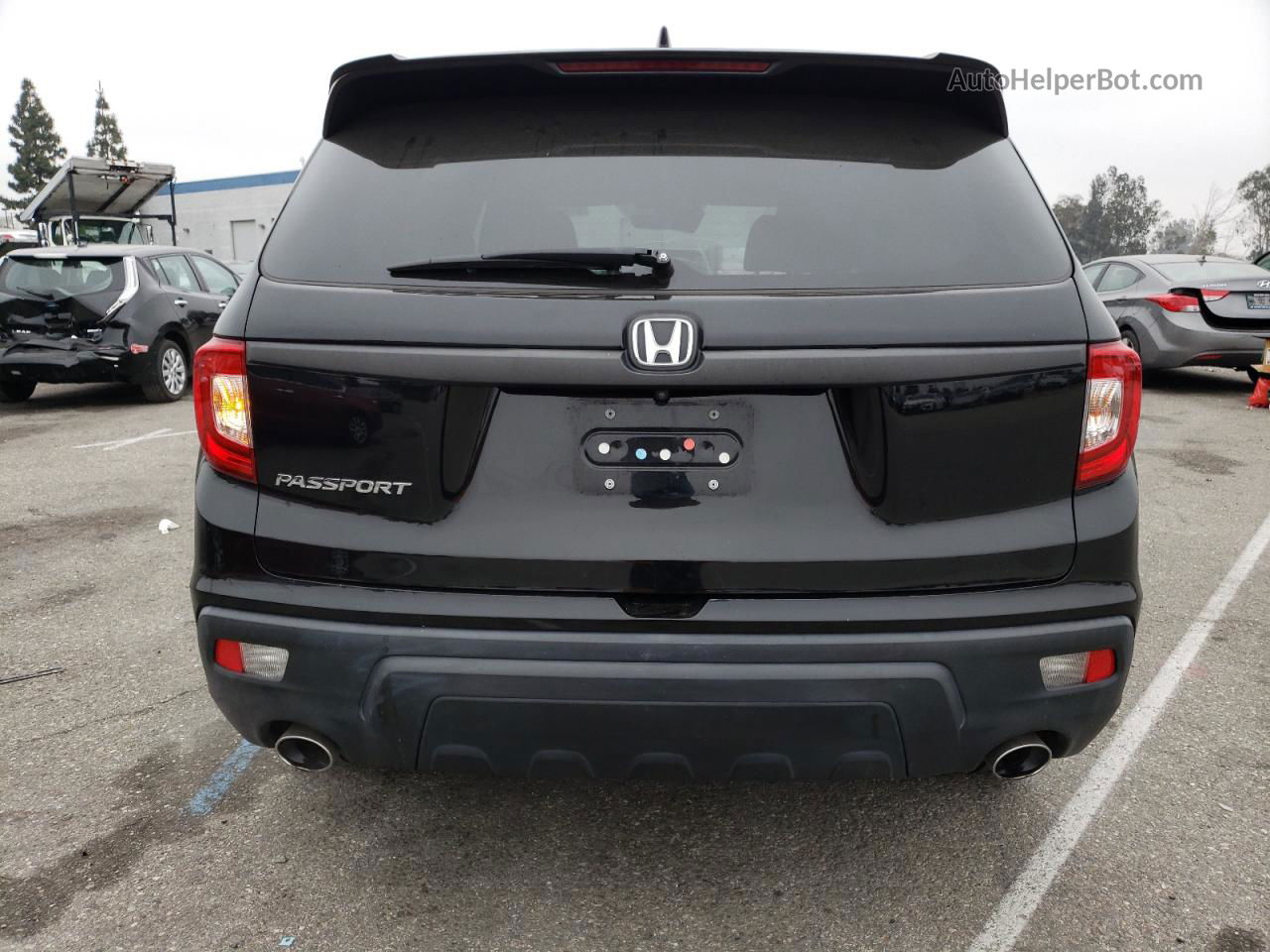 2019 Honda Passport Exl Black vin: 5FNYF7H58KB011620