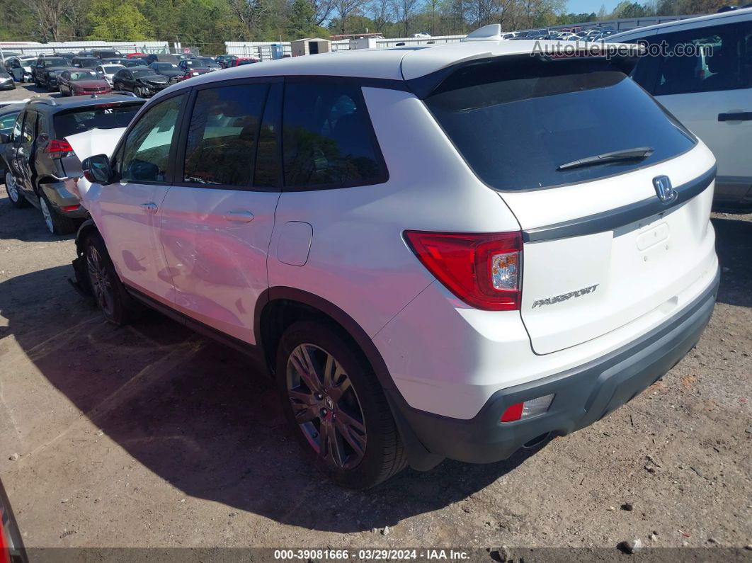 2019 Honda Passport Ex-l White vin: 5FNYF7H59KB006152