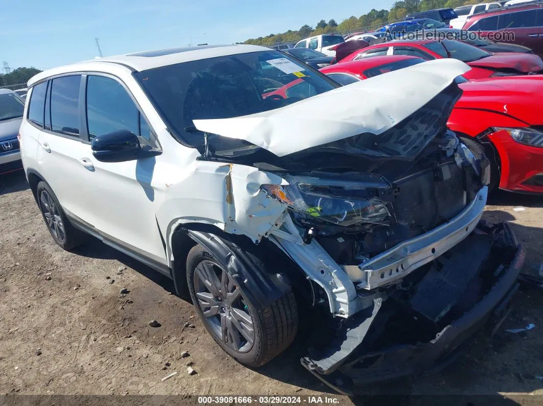 2019 Honda Passport Ex-l White vin: 5FNYF7H59KB006152