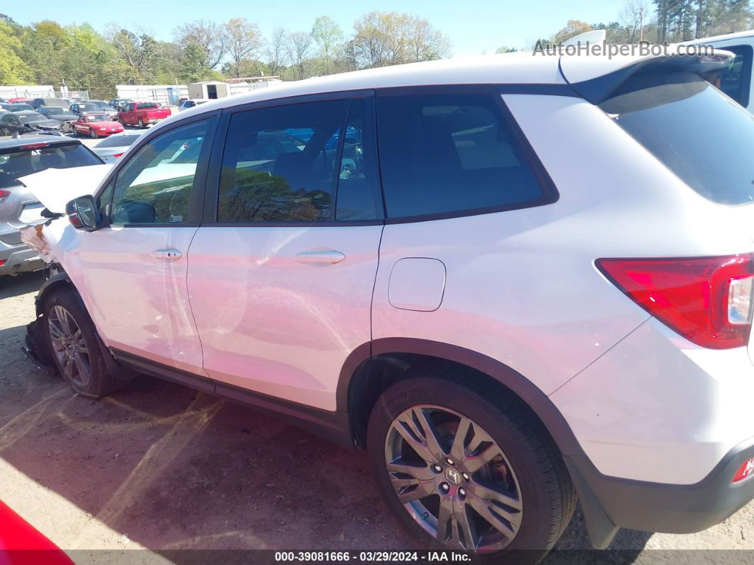 2019 Honda Passport Ex-l White vin: 5FNYF7H59KB006152