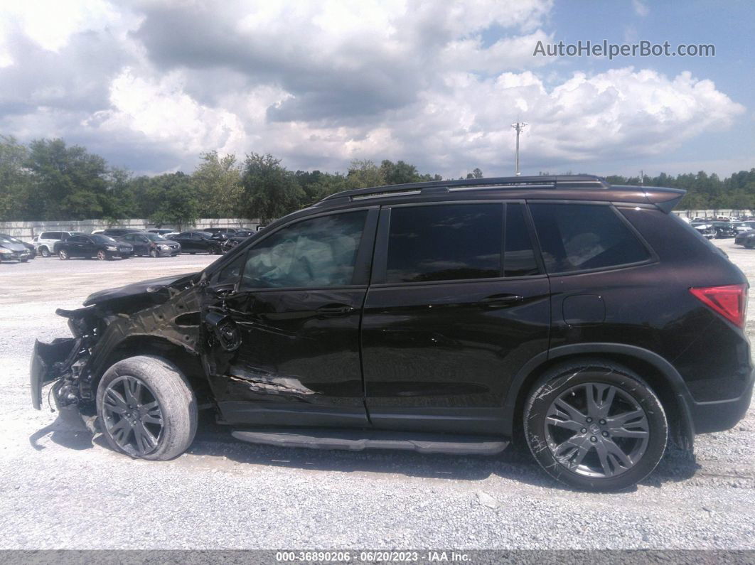 2019 Honda Passport Ex-l Brown vin: 5FNYF7H59KB009052