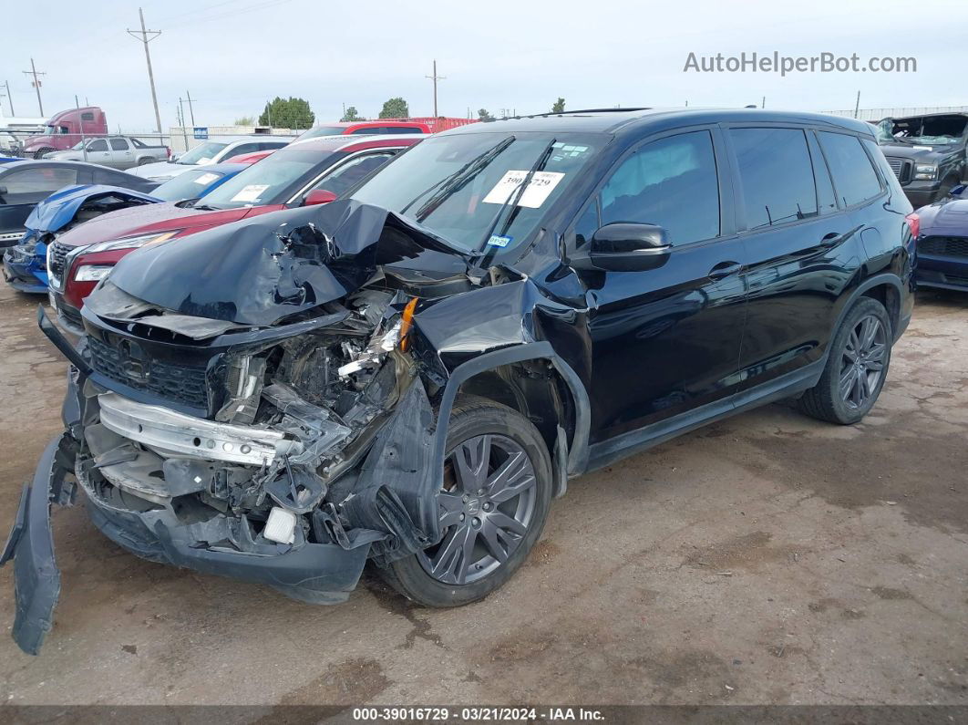 2019 Honda Passport Ex-l Black vin: 5FNYF7H59KB009651