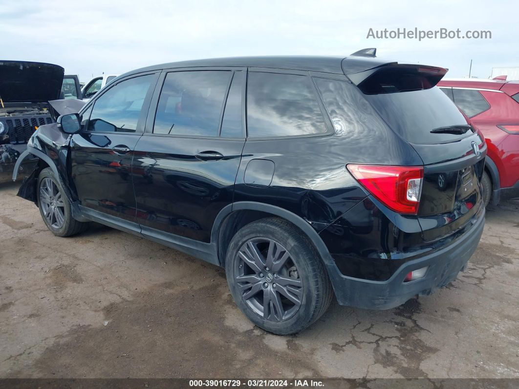 2019 Honda Passport Ex-l Black vin: 5FNYF7H59KB009651