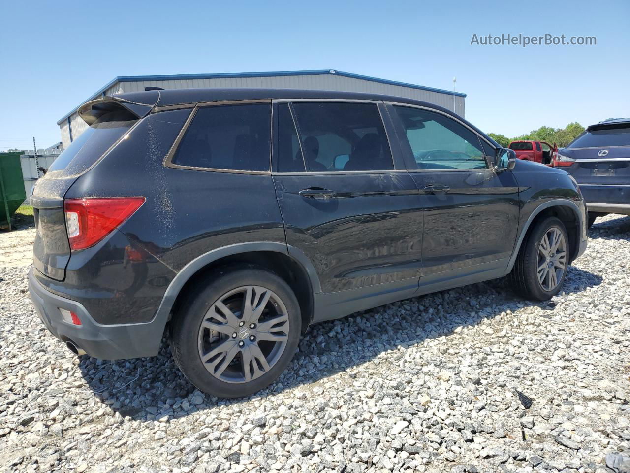 2019 Honda Passport Exl Черный vin: 5FNYF7H5XKB005592