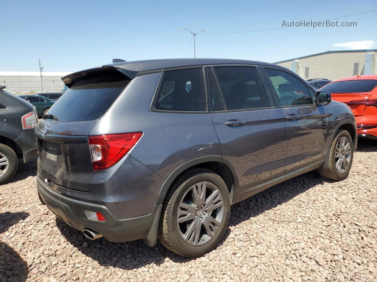 2019 Honda Passport Exl Gray vin: 5FNYF7H5XKB005849