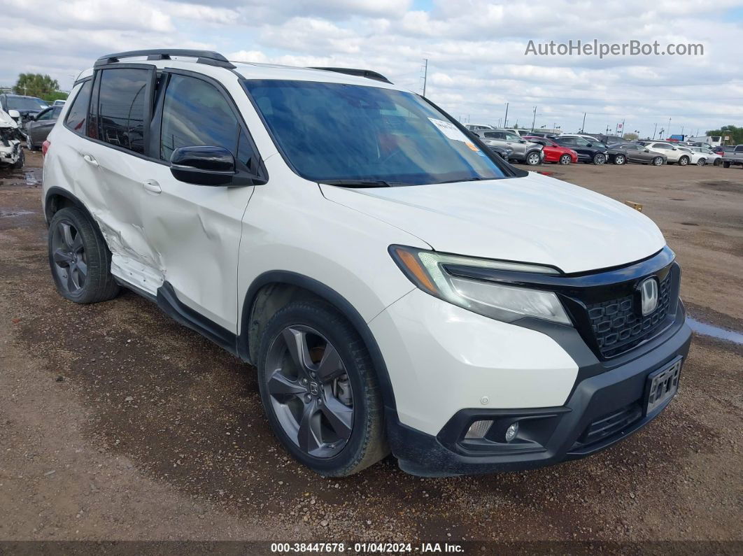 2019 Honda Passport Touring White vin: 5FNYF7H95KB003722